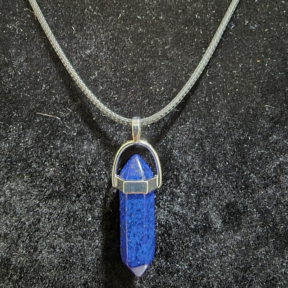 Lapis Lazuli Crystal Pendant Necklace